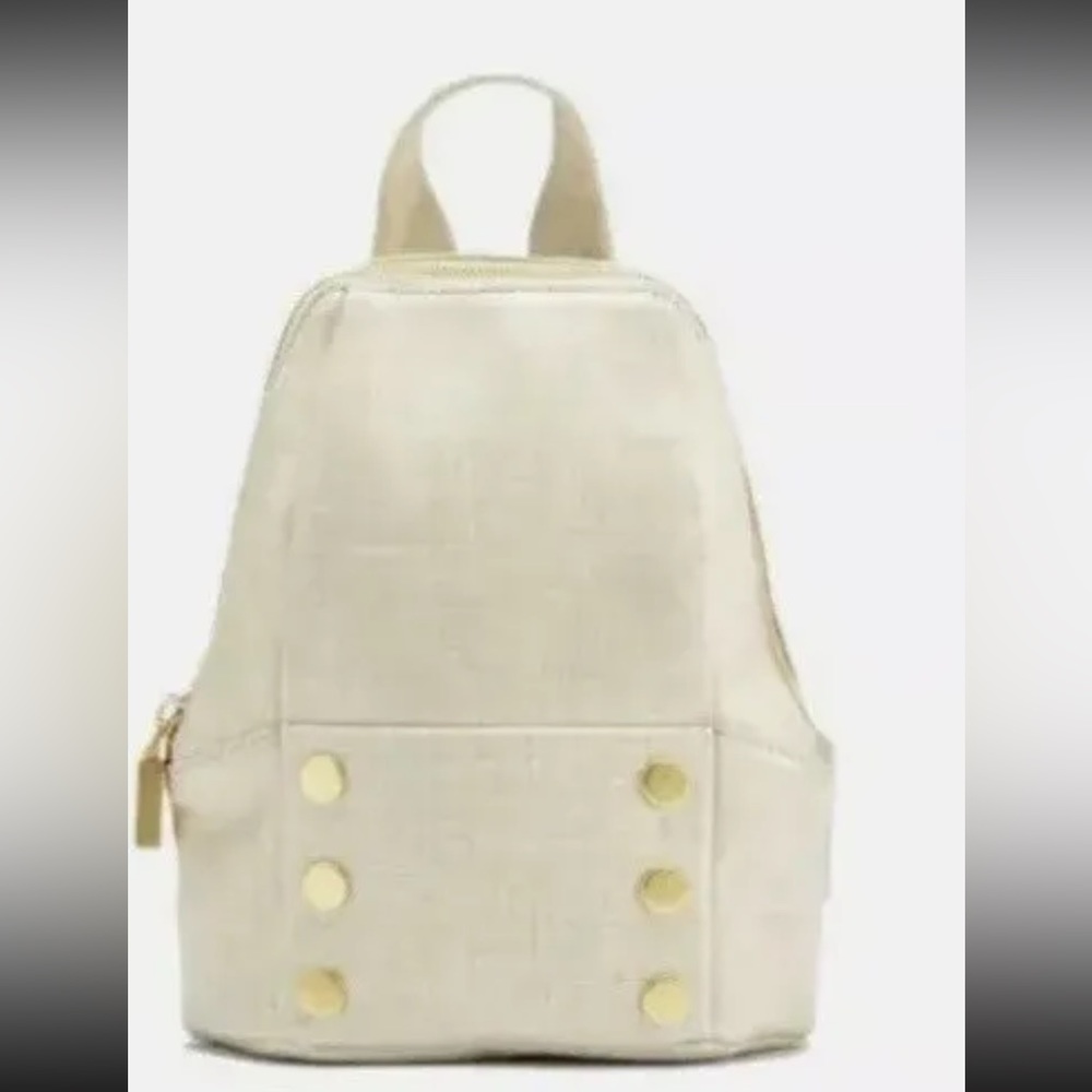 Hammitt Cream Mini Backpack with Gold Hardware